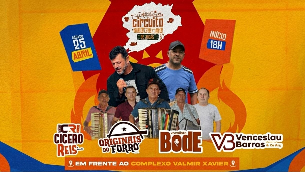 Jucás viverá, no dia 25 de abril, a 7ª edição do Circuito Cultural no Complexo Valmir Xavier